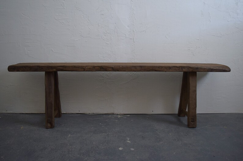 70 Long Slender Wood Bench - Etsy | Etsy (US)