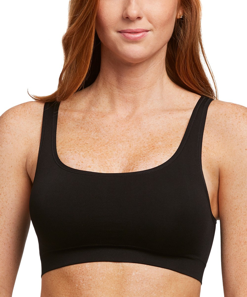 yummie by Heather Thomson Women's Bras Black - Black Seamless Day Bra with Removable Pads - Plus Too | Zulily