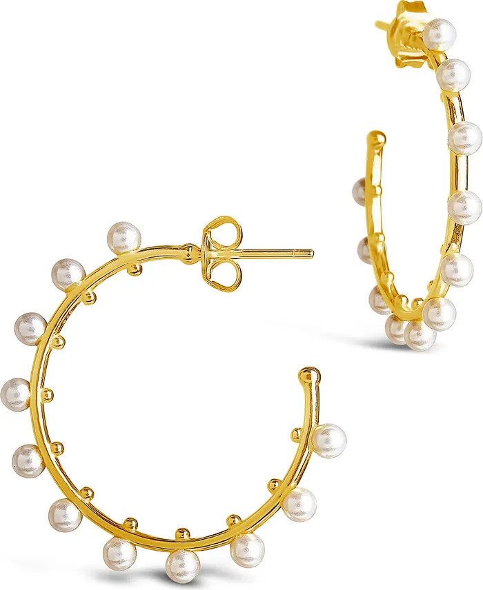 Imitation Pearl Hoop Earrings | Nordstrom