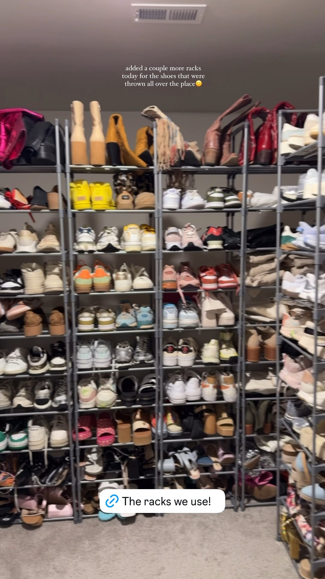 These shoe racks are our holy grail- CLEARLY! So easy to assemble & come with very clear instructions (which a girl like me REQUIRES lol) Each standing rack holds at least 20 pairs of shoes!

#LTKShoeCrush #LTKFindsUnder50 #LTKHome