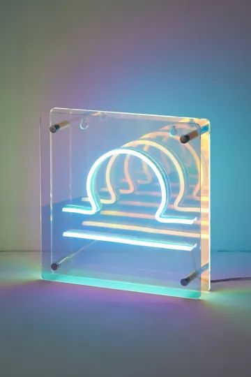 Zodiac Iridescent Neon Light Box | Urban Outfitters (US and RoW)