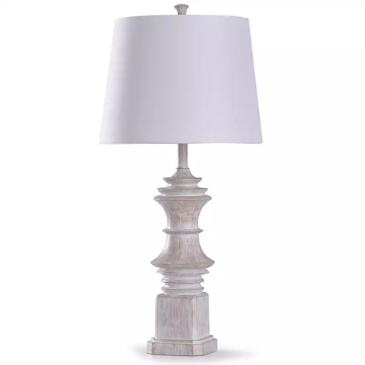 Whitewashed Baluster Table Lamp | Kirkland's Home