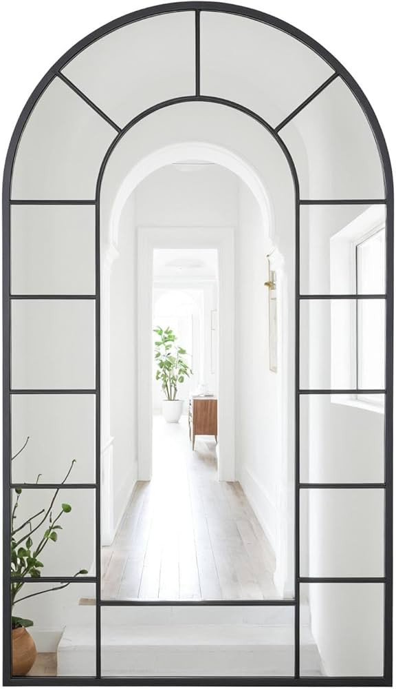 Wall Mirror, Arched Mirror 42"x 24", Large Mirrors Decorative Vintage Wall-Mounted Mirror for Liv... | Amazon (US)