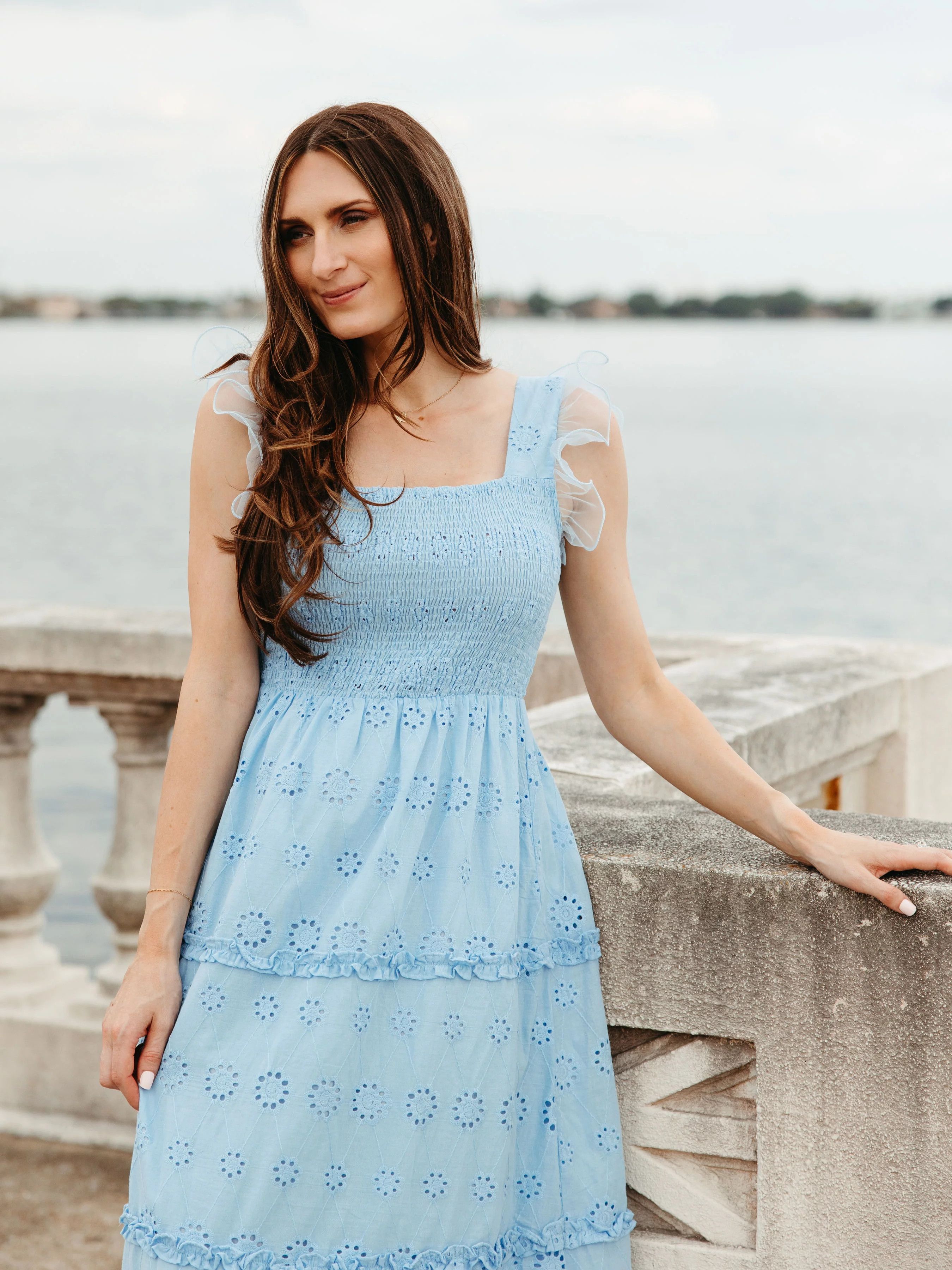 Label Rail x CheapChicFinds Women's Tiered Broderie Maxi Dress | Walmart (US)