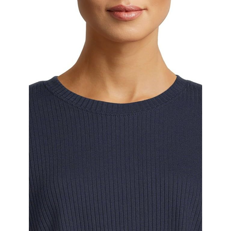 Time And Tru Women's Long Sleeve Crewneck Top | Walmart (US)