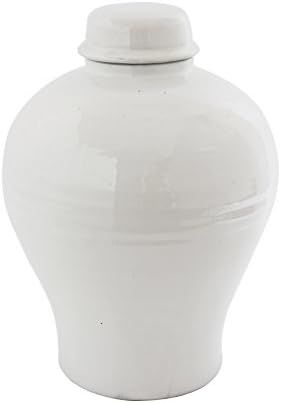 Creative Co-Op Large Round White Terracotta Cachepot, 14 Inch | Amazon (US)