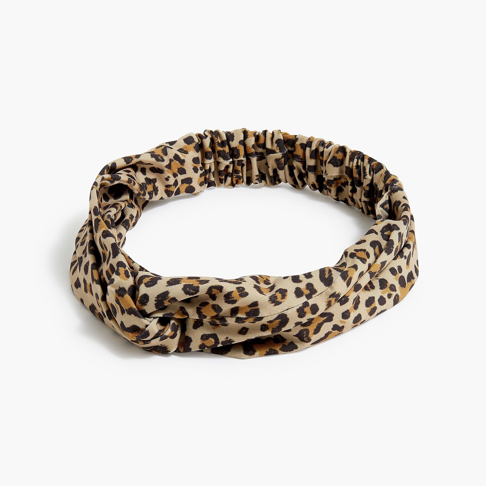 Stretchy leopard twist headband | J.Crew Factory