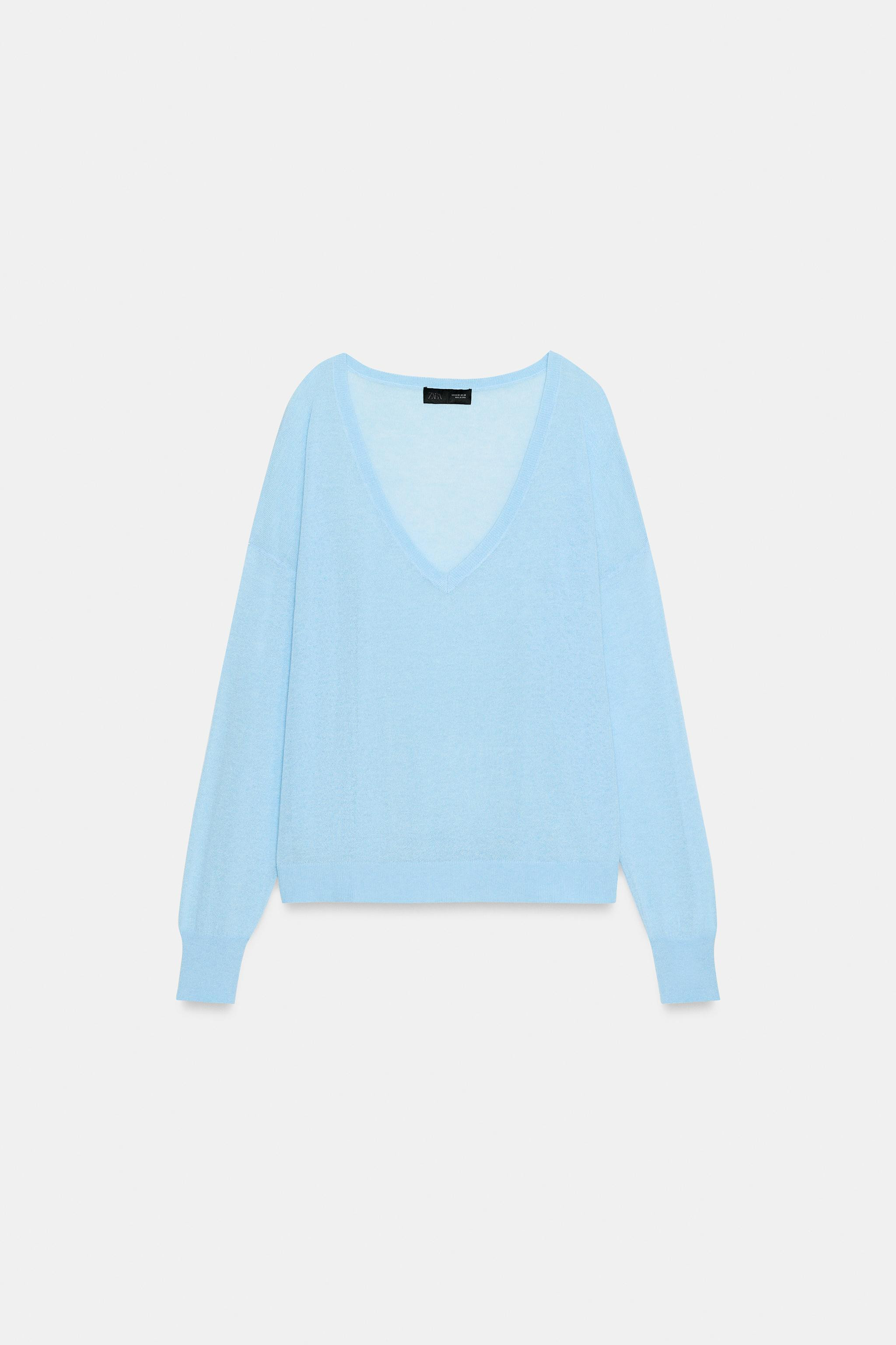 FINE KNIT V-NECK JUMPER | Zara US