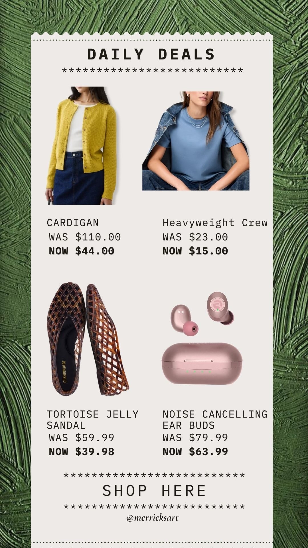 Today’s deals!! This perfect colored cardigan, one of my favorite heavy weight inexpensive tshirts, these summer to fall jelly flats, and my go-to noise cancelling ear buds!

#LTKSeasonal #LTKSaleAlert