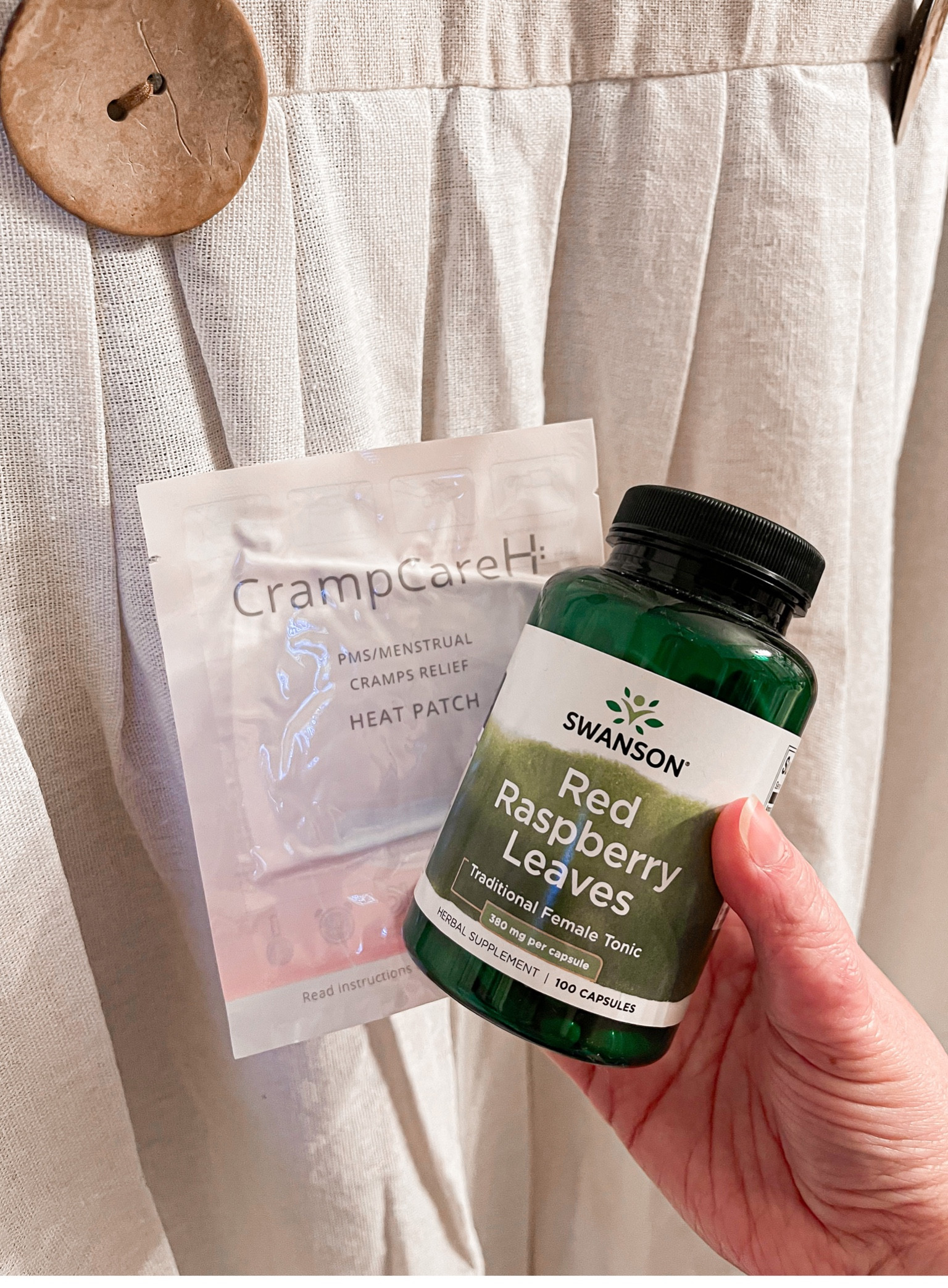 Red raspberry leaf capsules and menstrual cramp patches.

#LTKFind #LTKbeauty #LTKtravel