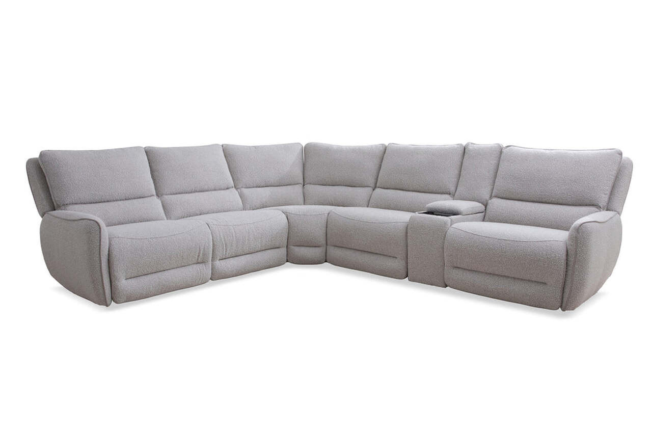 Stellar Bloke Smoke Power Reclining 6 Piece Modular Sectional In Beige | 1stopbedrooms