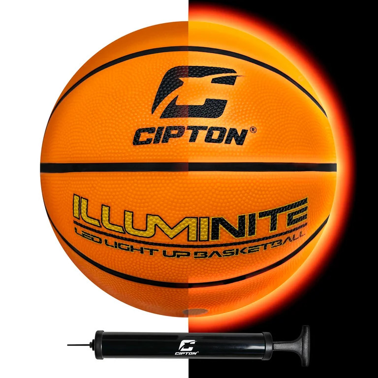 Cipton Glow in the Dark Basketball, Bright Dual LED Lights for Night-Time Play, Official Size and... | Walmart (US)