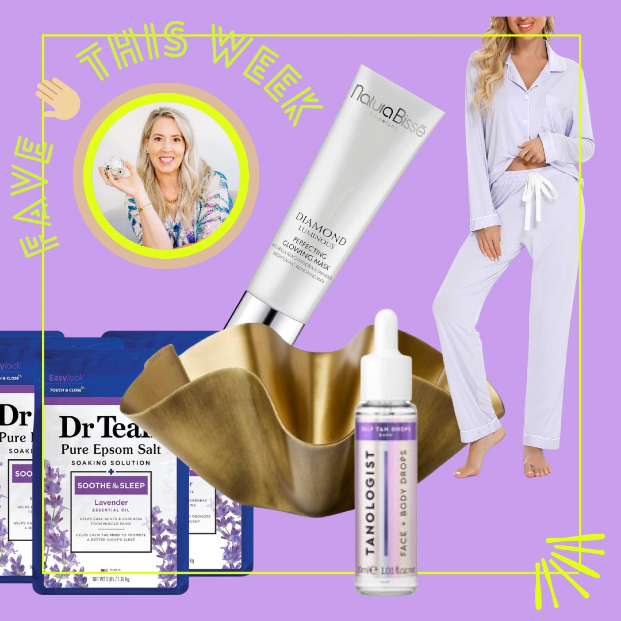what I’ve been loving this week 🤍

loads of epsom salt lavender infused - smells up my whole bathroom 💜
brightning mask ✨
the coziest lavender pjs
cool gold catch-all bowl
tanning drops  

#LTKhome #LTKbeauty