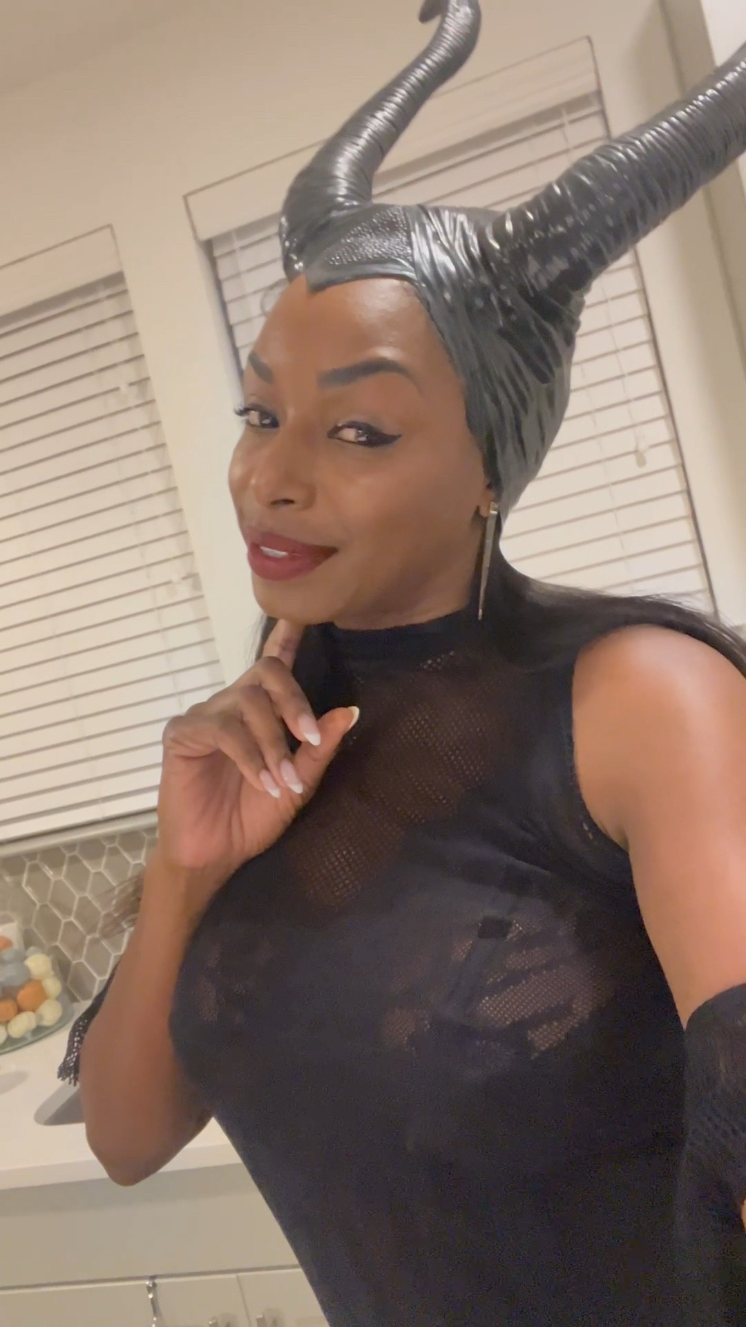 A very Maleficent Halloween. 

This outfit is amazing in all the ways.. it fits like a glove, it’s breathable and extremely comfortable.
#halloween #costume #maleficent #redlip #black 

#LTKStyleTip #LTKHalloween