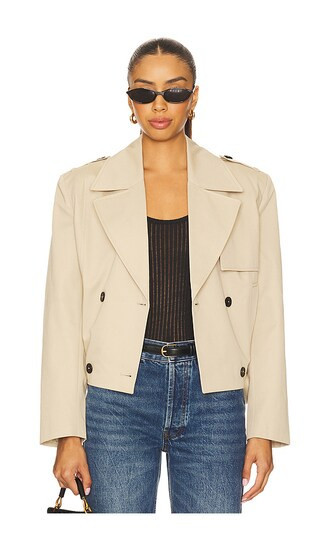 ANINE BING Greer Jacket in Taupe. - size M | Revolve Clothing (Global)