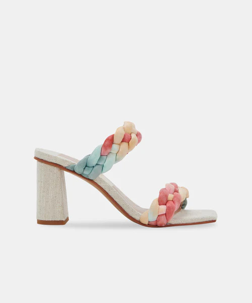 PAILY HEELS CORAL MULTI STELLA SUEDE | DolceVita.com