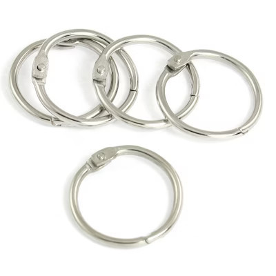 Unique Bargains Metal Clip Closure Key Chain Keyring 2.5cm Dia 5 Pcs Silver Tone | Target