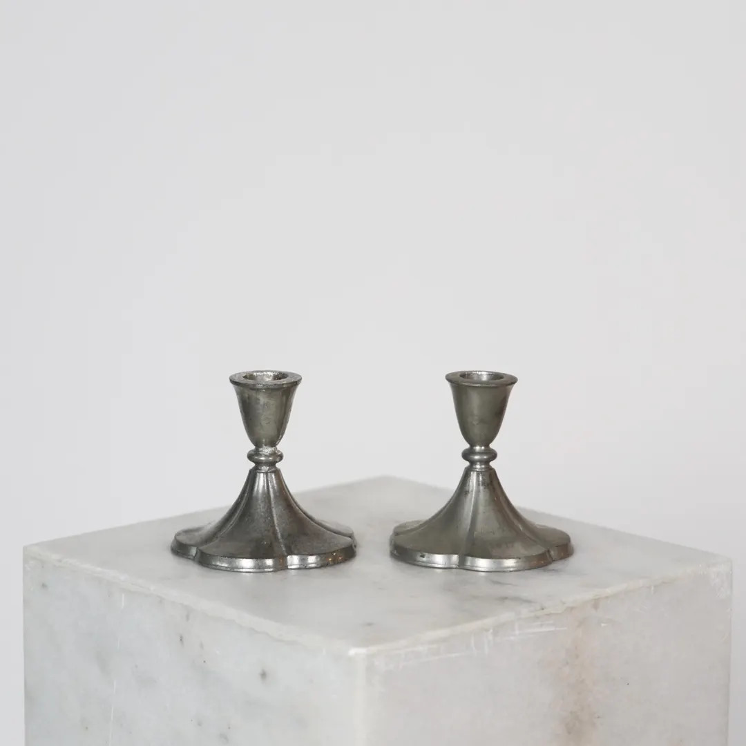 Pewter Candlestick Holders designed by Just Andersen | 1920s | Denmark | Etsy (US)