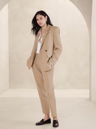 Double Weave Asymmetrical Blazer | Banana Republic Factory