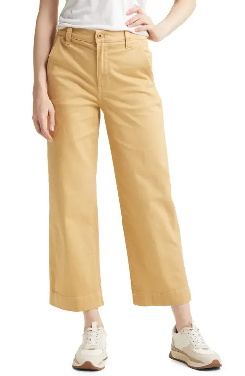 Madewell The Perfect Wide Leg Jean: Trouser Edition in Desert Dune at Nordstrom, Size 30 | Nordstrom