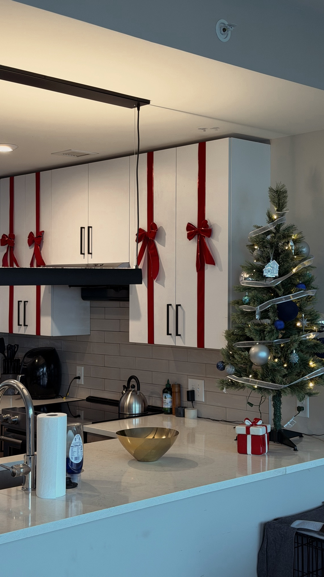 Making our space feel festive ✨🎄
Freddy and I spent the other night adding little touches of holiday magic around the house — and these bows on the cabinets might be my favorite part. 🎀

Yes… I made every single one by hand 😅 Would you all want a quick tutorial on how I tied them? Let me know so I can film it!

Shop the cozy details below 💫

#LTKHome #LTKSeasonal #LTKHoliday