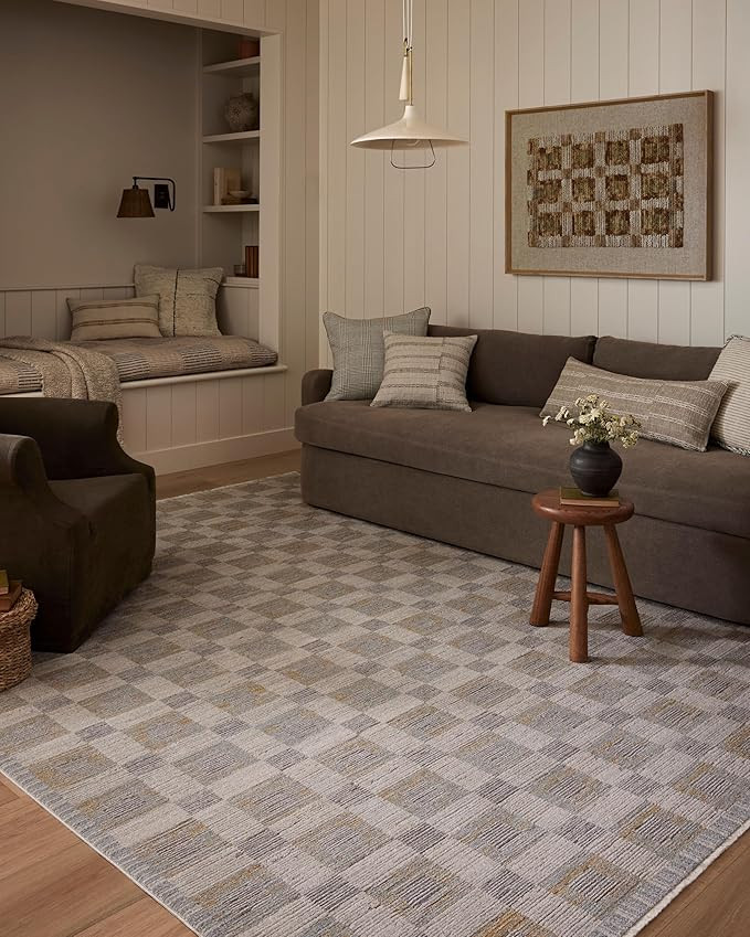 Loloi Amber Lewis Cali Collection CIL-07 Mist/Wheat 7'-10" x 10', .25" Pile Height, Area Rug | Amazon (US)