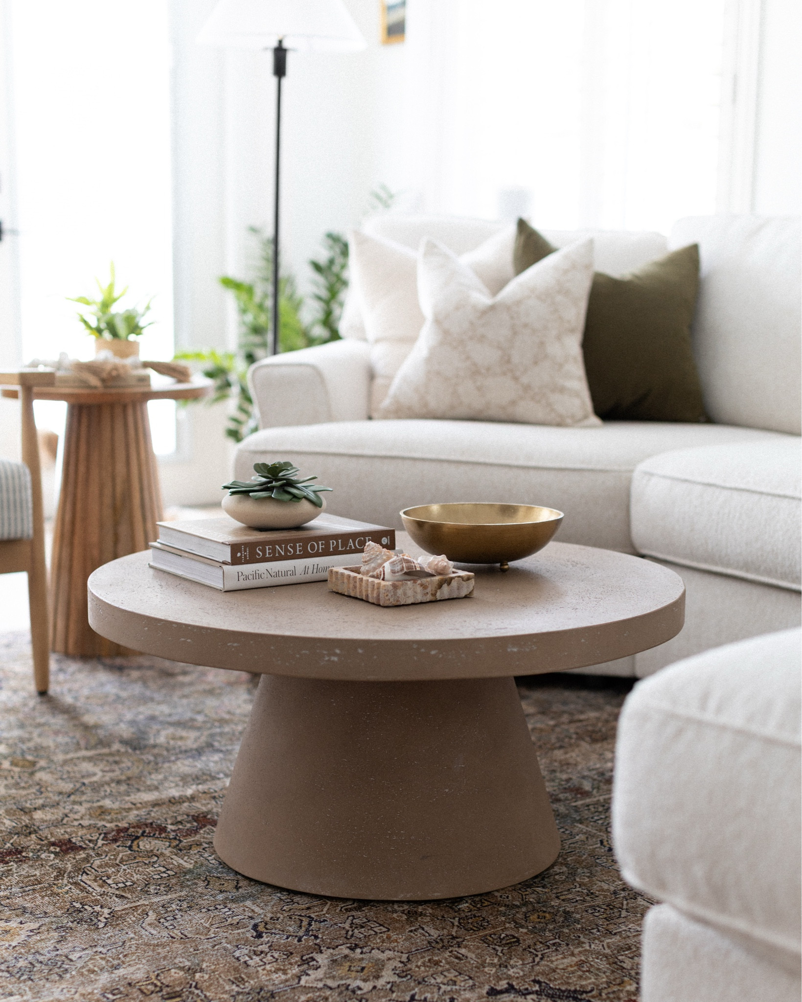 If you’re looking for an earthy coffee table that has that concrete look, you found it! It’s for an indoor or outdoor use too! I love how it looks so much! It’s on sale too! #coffeetable #roundcoffeetable 

#LTKHome #LTKSaleAlert #LTKSummerEdit
