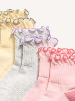 Ruffled Athletic Socks 3-Pack for Girls | Old Navy (US)