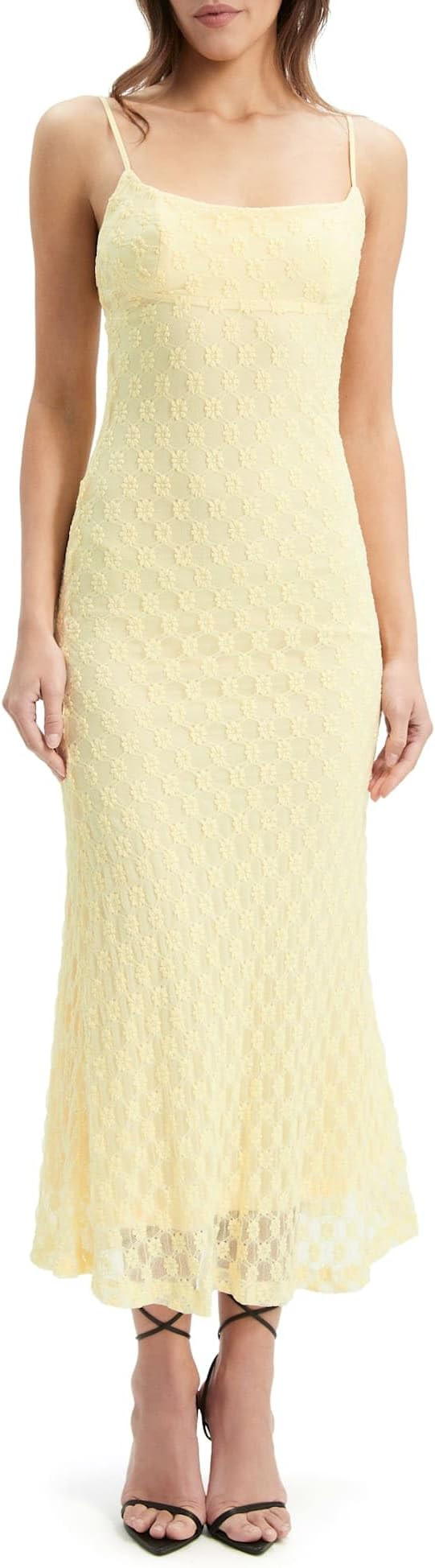Women's Adoni Mesh Midi Dress, Canary Yellow, 10 | Amazon (US)