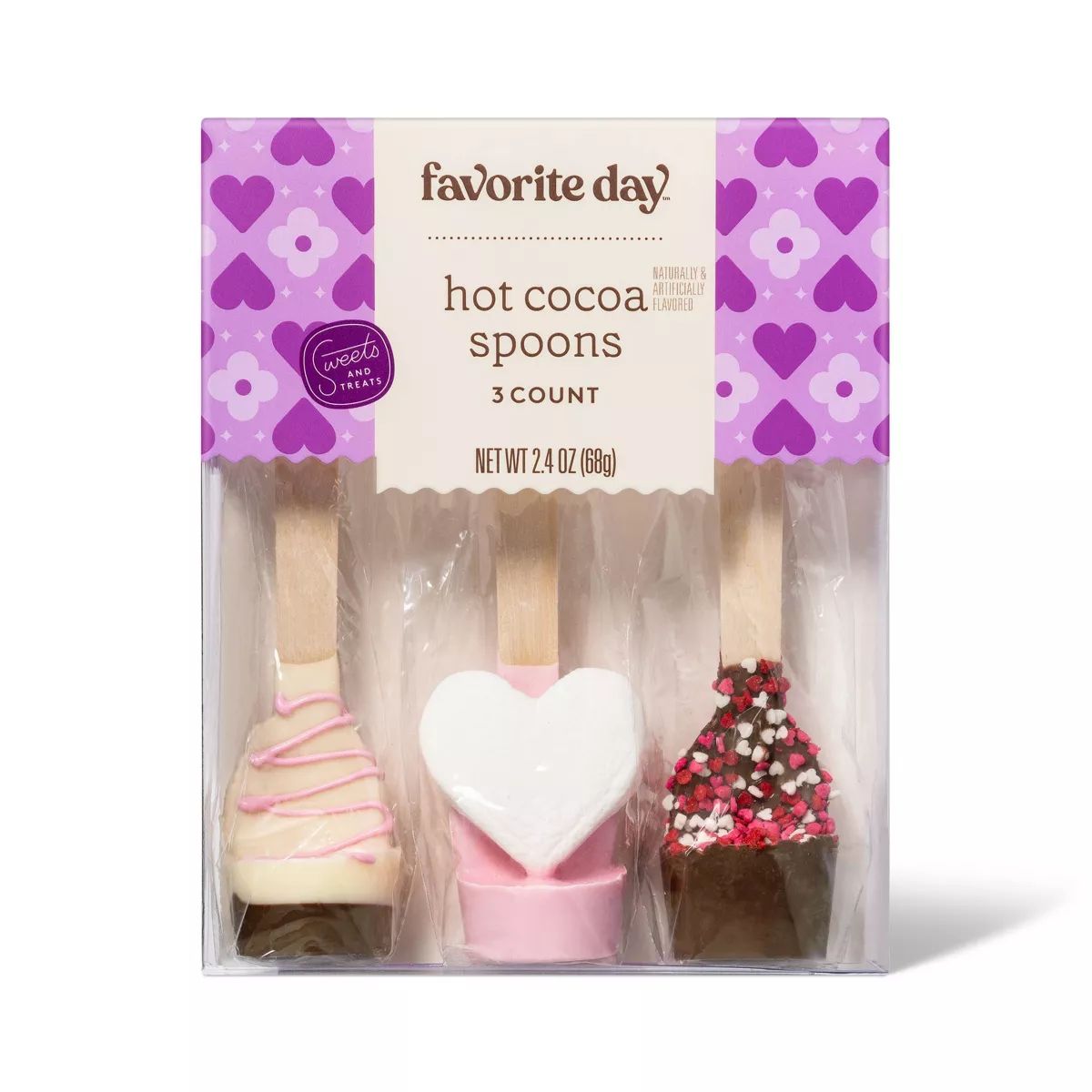 Valentine's Hot Cocoa Spoons - 2.4oz/3ct - Favorite Day™ | Target
