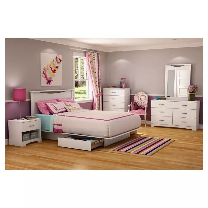 Queen Step One Platform Bed with Drawers - South Shore | Target