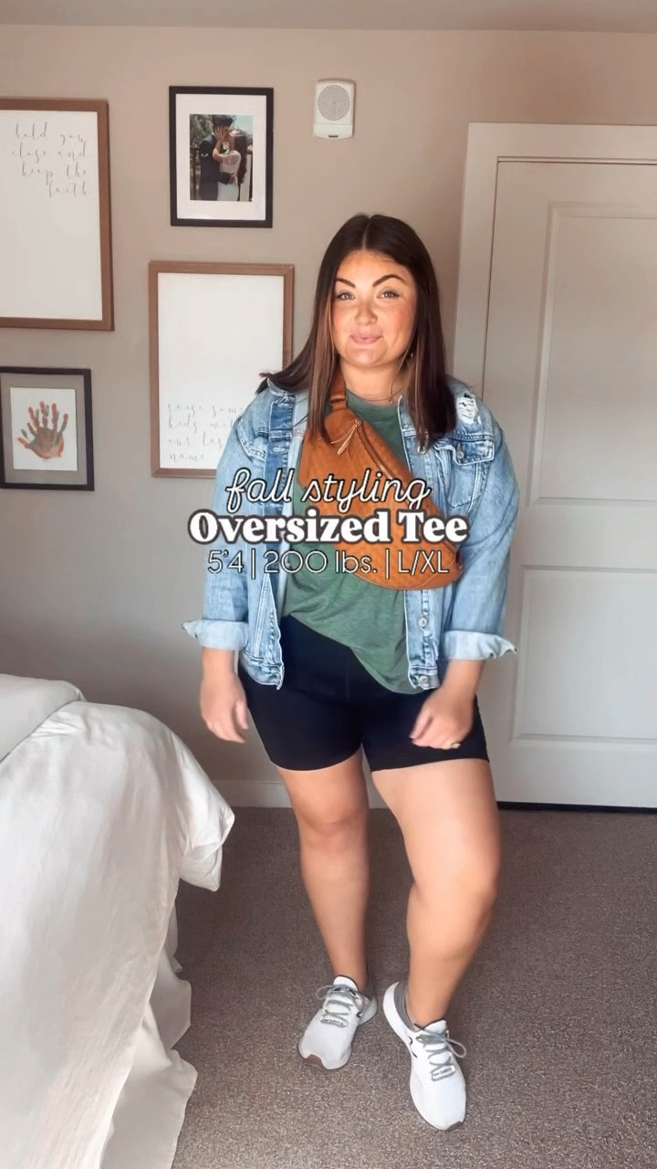 My go to mom outfit! 🤪✌🏼
Tee: M
Biker Shorts: L
Jacket: L

#LTKMidsize #LTKSaleAlert #LTKActive