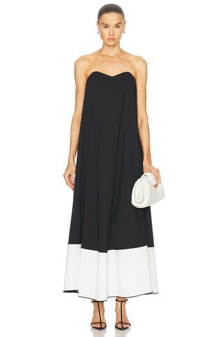 CAROLINE CONSTAS Giulia Dress in Black | FWRD 
