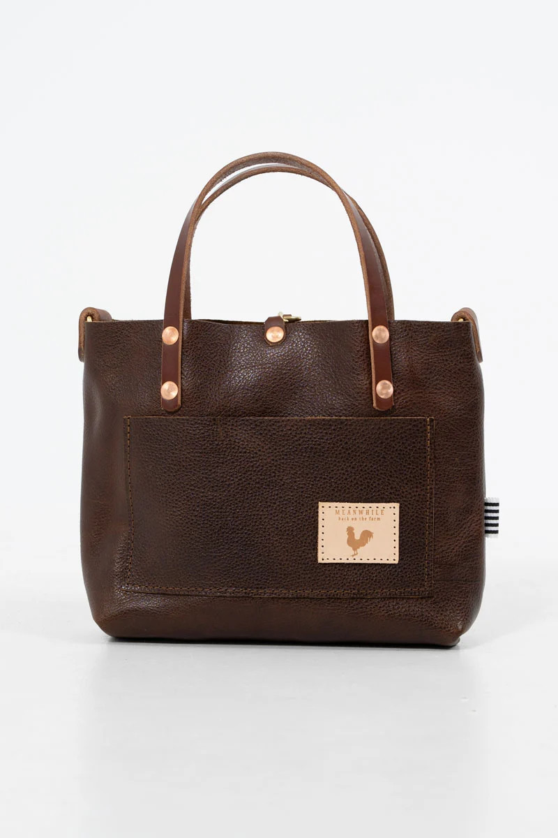 Limited Edition Mocha Tuscan Leather | Spring Edition Mini Totes | Meanwhile Back on the Farm
