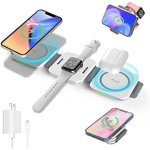 UCOMX Nano 3 in 1 Wireless Charger,Magnetic Foldable 3 in 1 Charging Station,Fast Wireless Chargi... | Amazon (US)