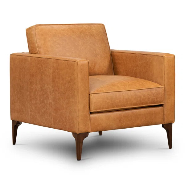 Woodbine Genuine Leather Armchair | Wayfair North America