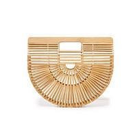 Natural Bamboo Half Moon Purse,Summer Beach Top  Handle  Bag, Ark Style Handbag | Etsy (US)