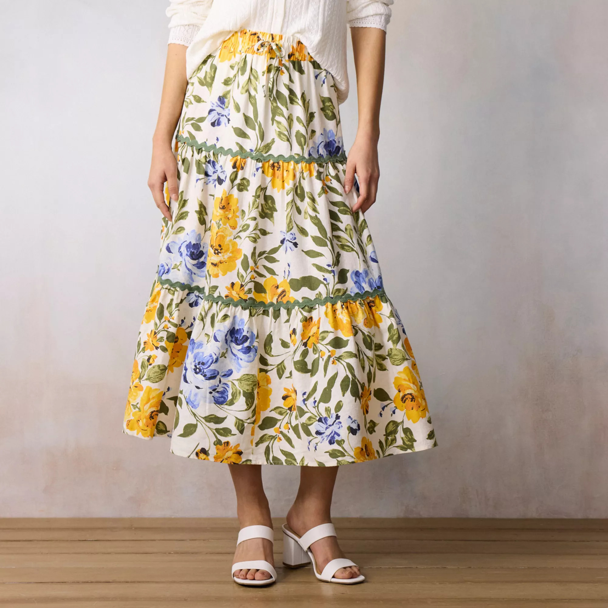 Women's LC Lauren Conrad Ric Rac Trim 3-Tiered Skirt | Kohl's