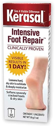 Amazon.com: Kerasal Intensive Foot Repair, Skin Healing Ointment for Cracked Heels and Dry Feet, ... | Amazon (US)