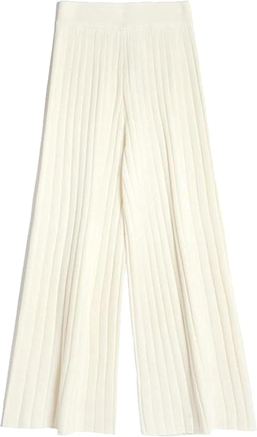 Women's Casual Warm and Loose Floor Mopping Pants, Autumn and Winter High Waisted Wide Leg Knitte... | Amazon (US)