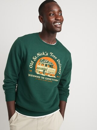 Holiday Graphic Crew-Neck Sweatshirt for Men | Old Navy (US)