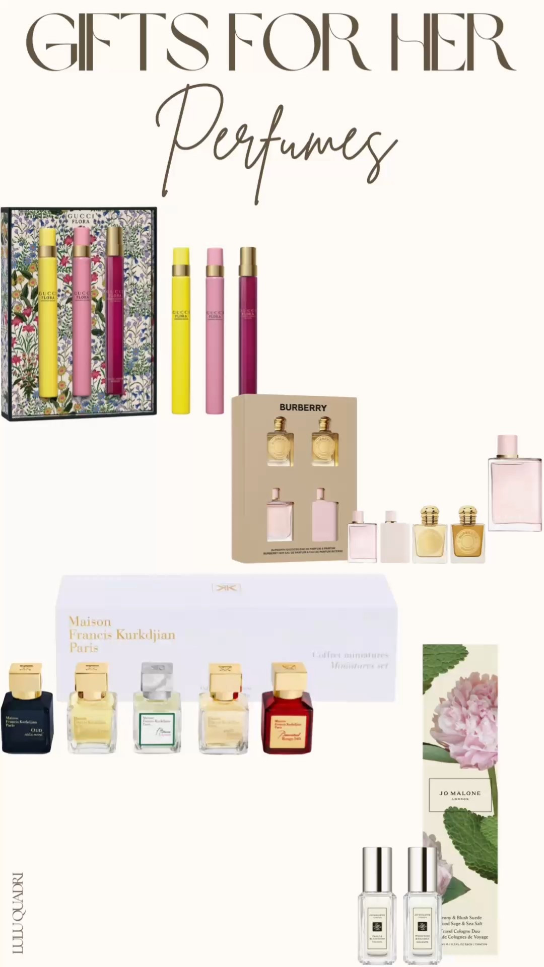 Gift guide for her. Scents for her. Perfumes of all price ranges. Holiday gifts for her  

#LTKHoliday #LTKselfcare #LTKGiftGuide