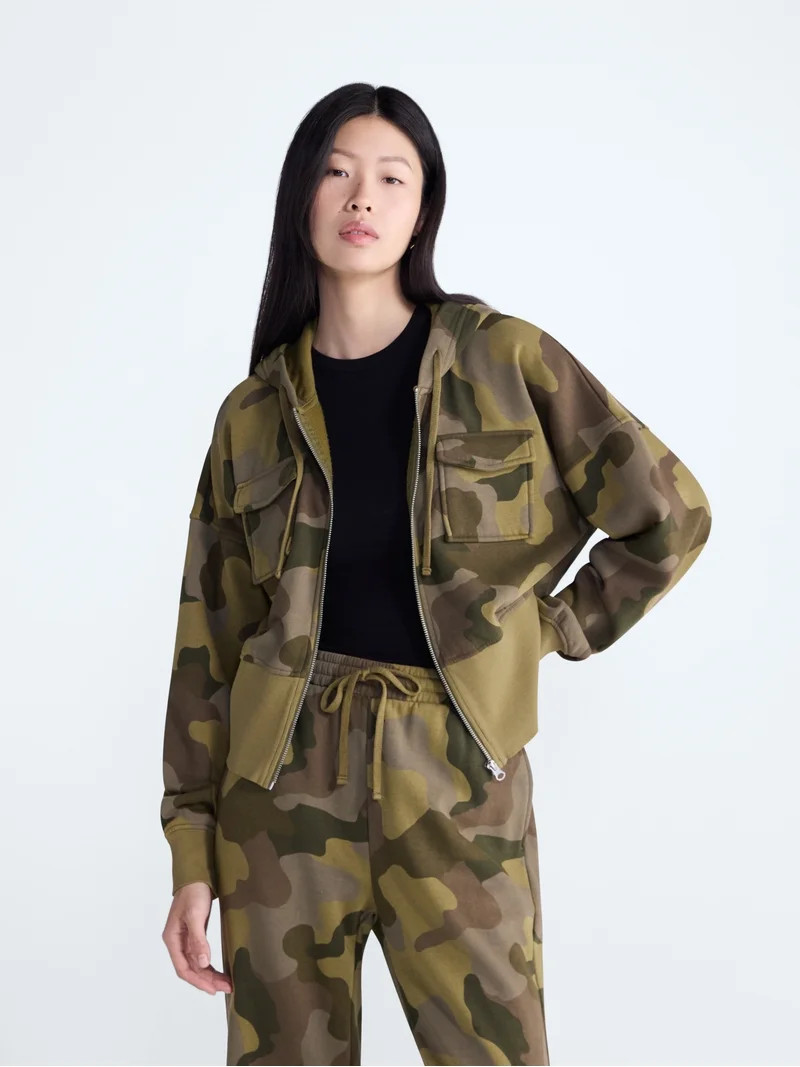 Scoop Women\u2019s and Women\u2019s Plus Full Zip Hoodie, Sizes XS-4X | Walmart (US)