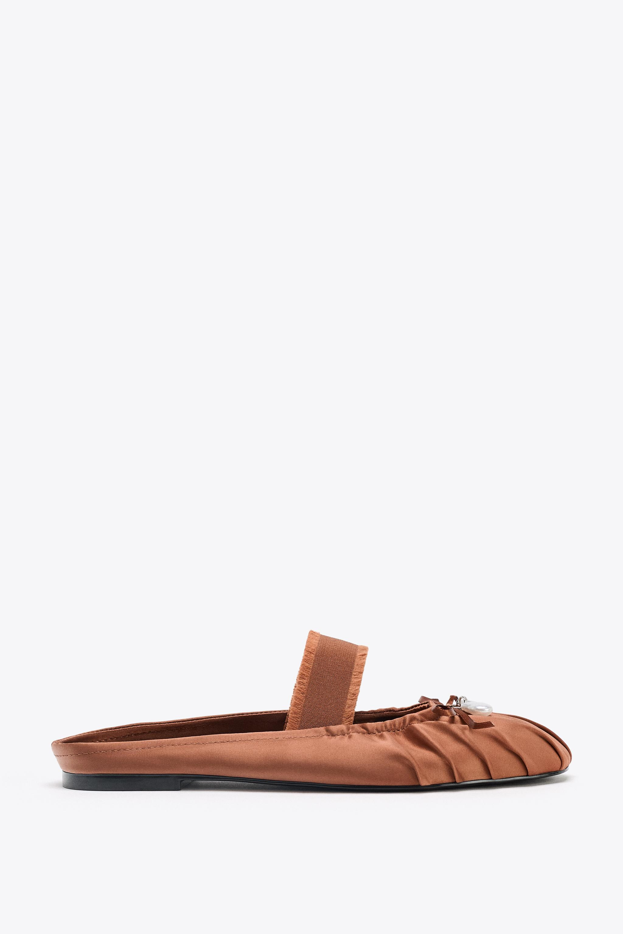 SATIN EFFECT SLINGBACK SHOES | Zara US