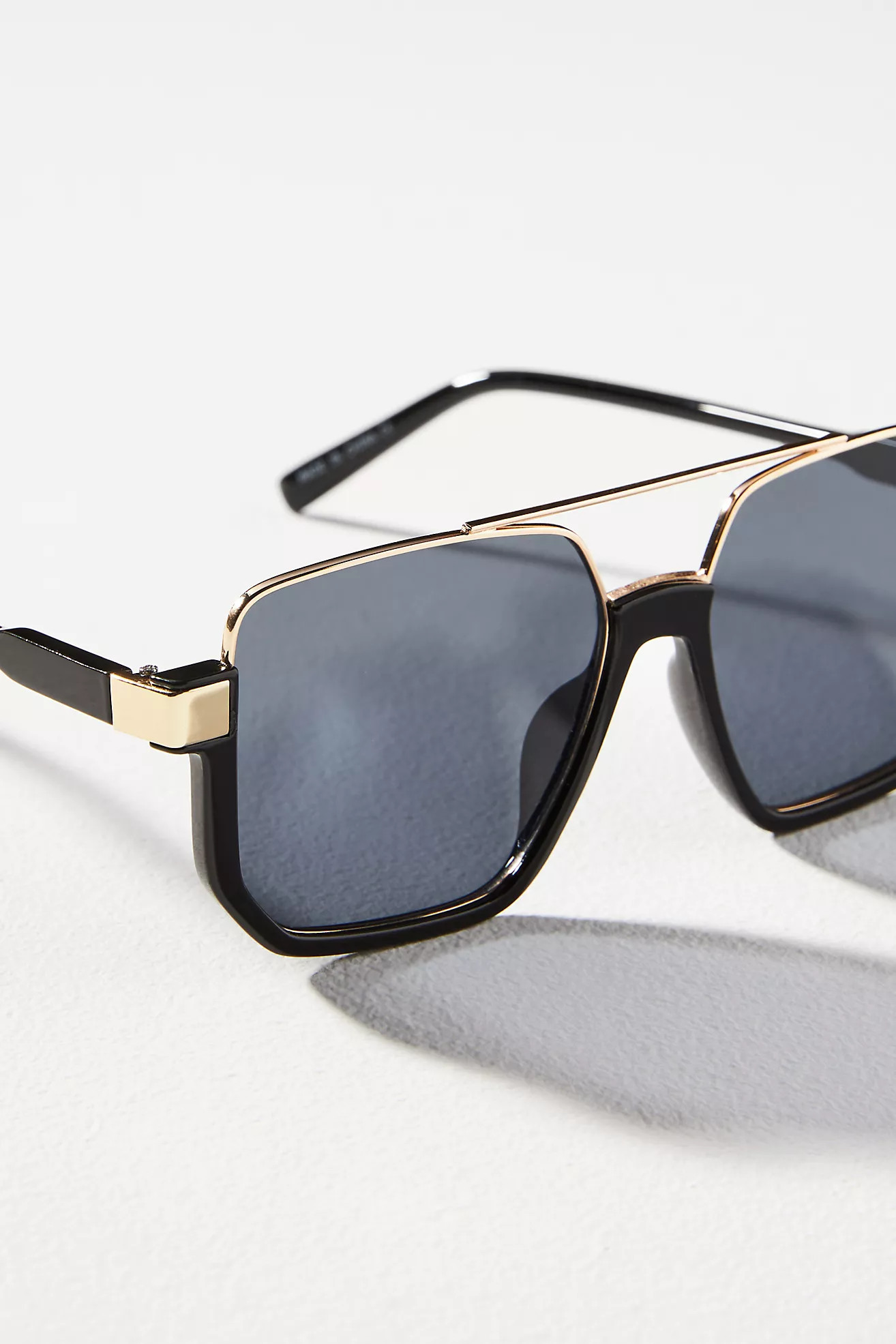 I-SEA Ali Half Rim Aviator Sunglasses | Anthropologie (US)