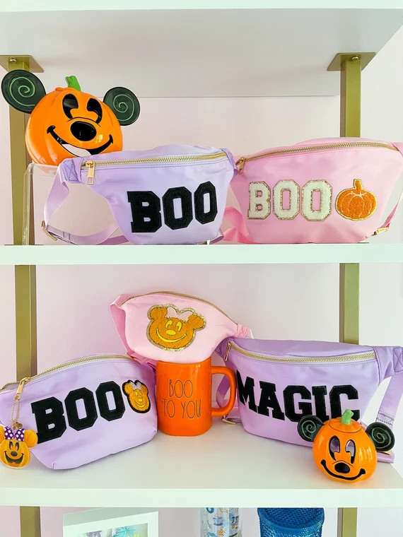 Customizable Halloween Fanny Pack. Halloween Party Bag. Mickey Pumpkin Fanny Pack. BOO Fanny Pack... | Etsy (US)