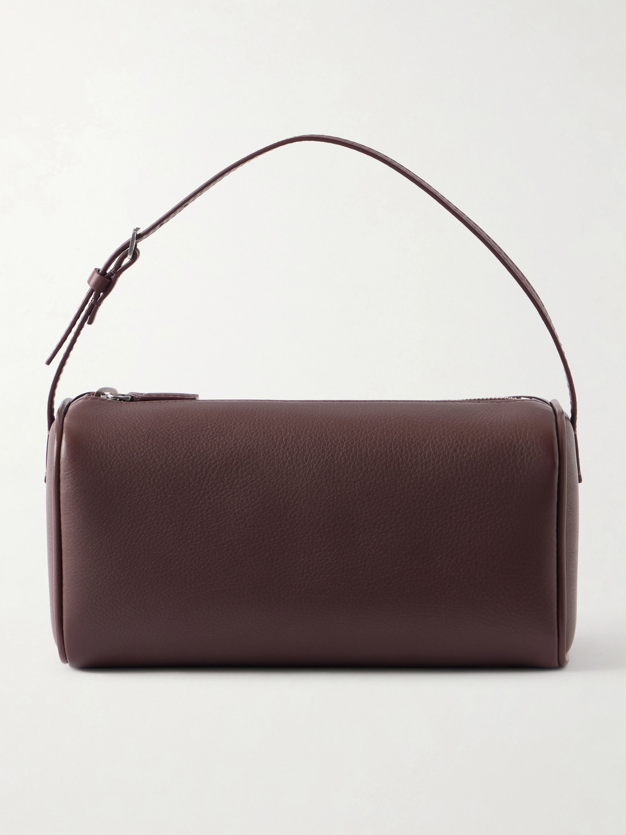The Row - 90's Small Leather Tote - Burgundy | NET-A-PORTER (US)