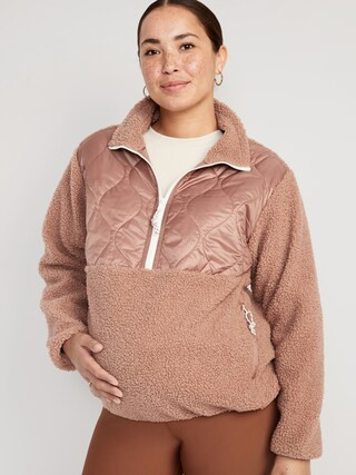 Maternity 1/2-Zip Hybrid Jacket | Old Navy (US)