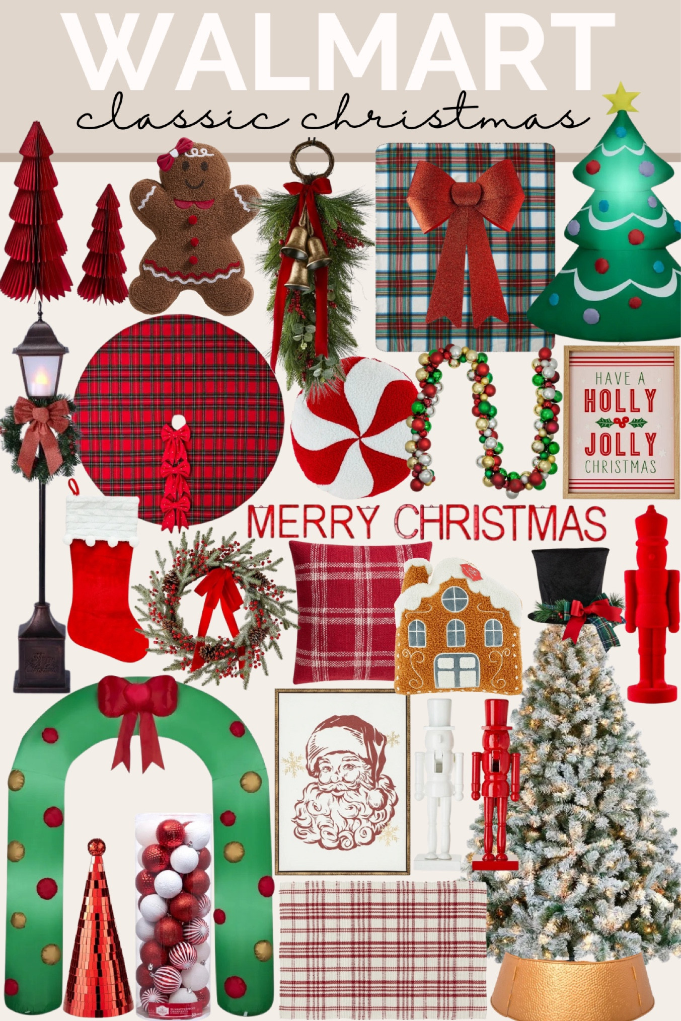 Walmart classic Christmas decor, red and green Christmas decor, Walmart home, Christmas decorations, classic Christmas 

#LTKFindsUnder50 #LTKHome #LTKHoliday
