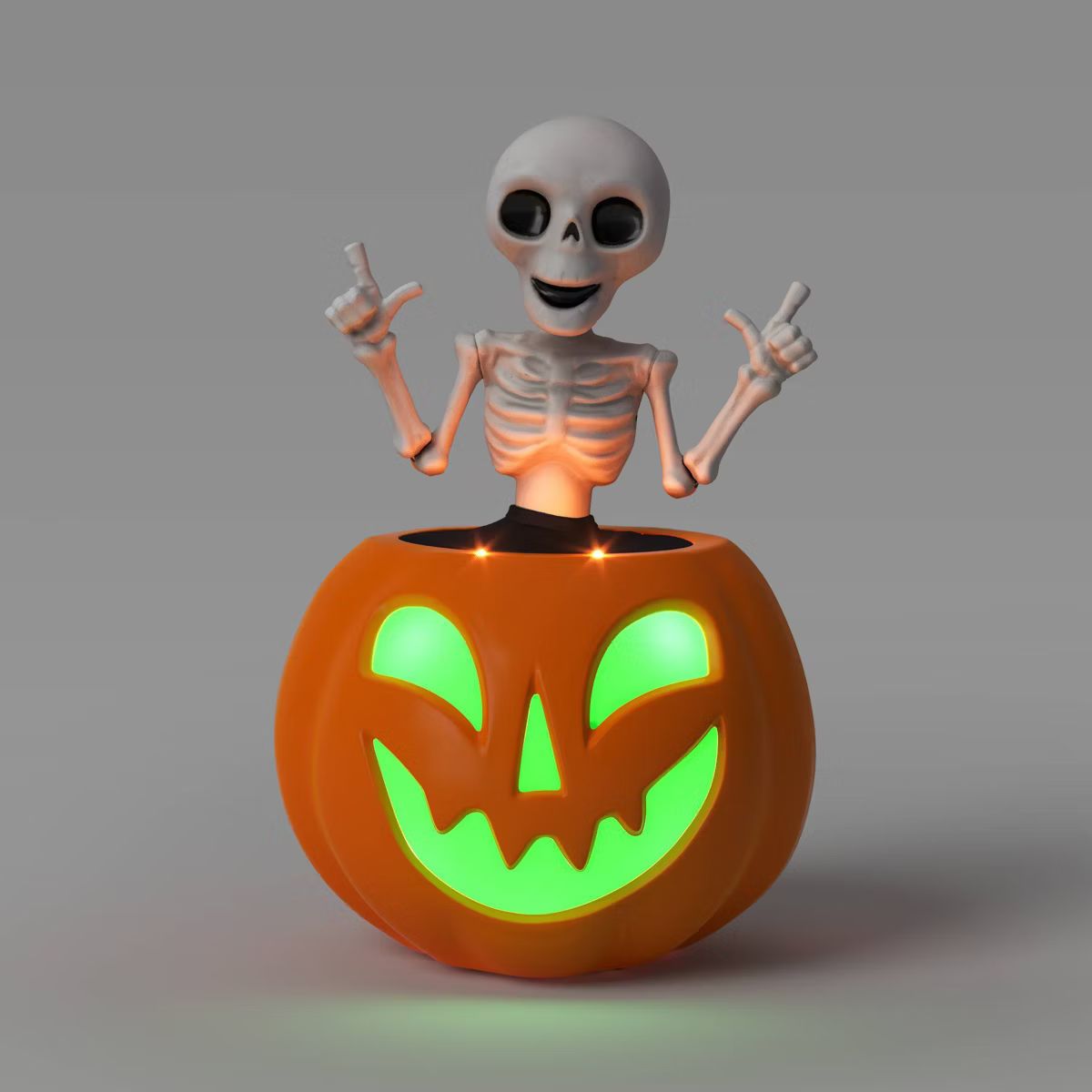 17" Light and Sound Skeleton in Pumpkin - Hyde & EEK! Boutique™: Indoor Halloween Decor | Target